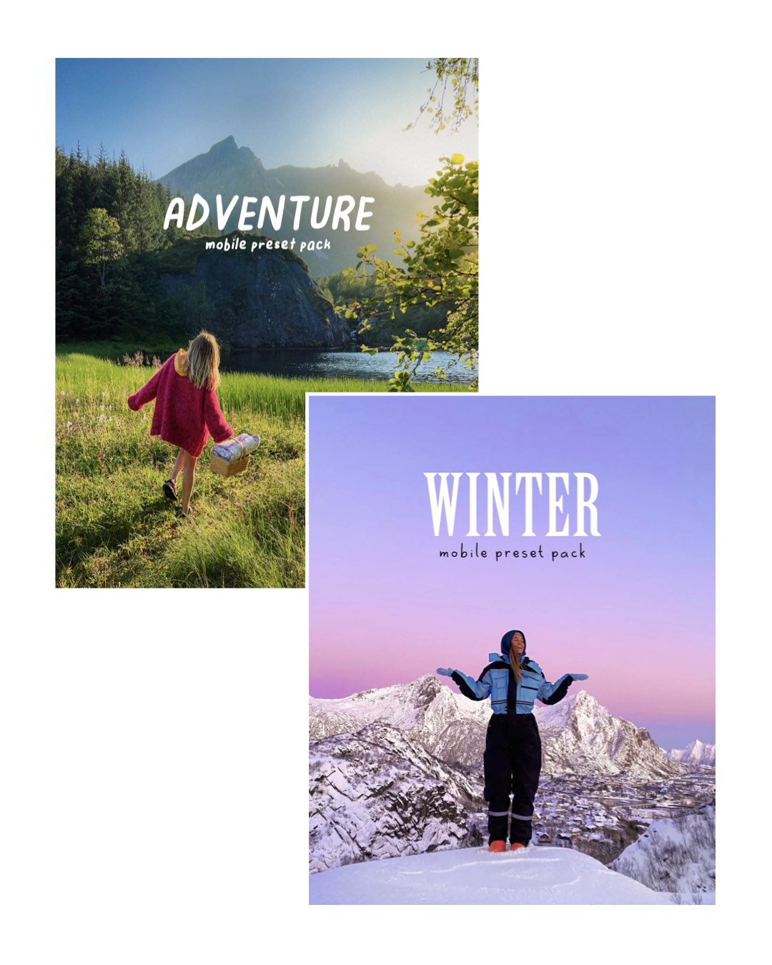 Winter + Adventure preset packs